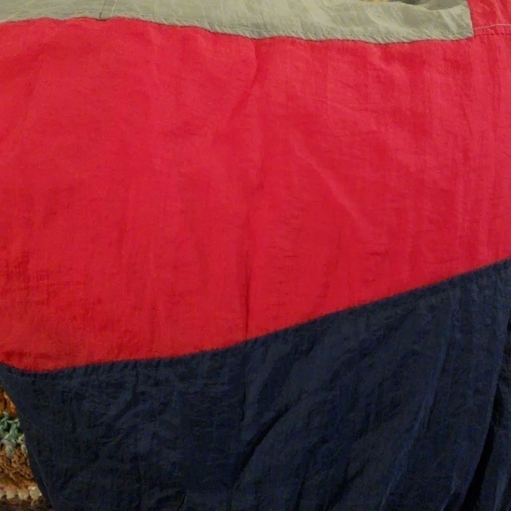 VINTAGE 80s Nylon Wind Suit Jacket Athletic Works 2XL Color Block EUC